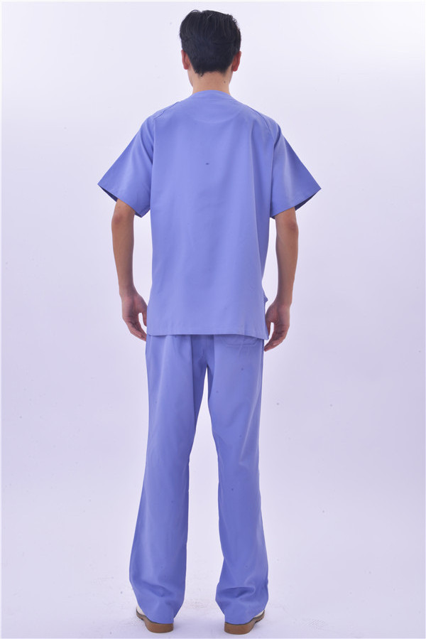 Stretch Scrubs Sets Navy Blue and ceil blue Scrub Suits Colors Stylish Medical Scrubs Nursing Uniform with cistom logo