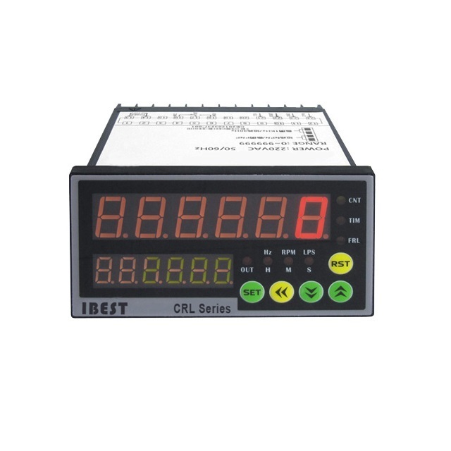 IBEST CRL 6 Digit LED Display Multi Function Digital Preset Count Timer Frequency RPM Tacho Linespeed Meter Counter