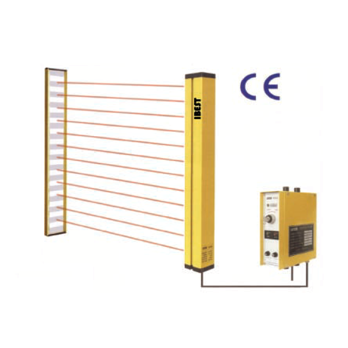 STD 15M Through Beam Safety Light Curtain Curtains Barrier Sensor 24Vdc/AC110V/220V /Safety Controller NPN PNP Output (IBEST)