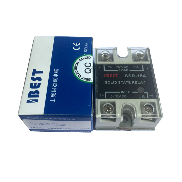 IBEST 15A 3 Three-Phase DC 5V 12V 24V Input Control AC 220V 380V 480V 660V CE Approved SSR Solid State Relay