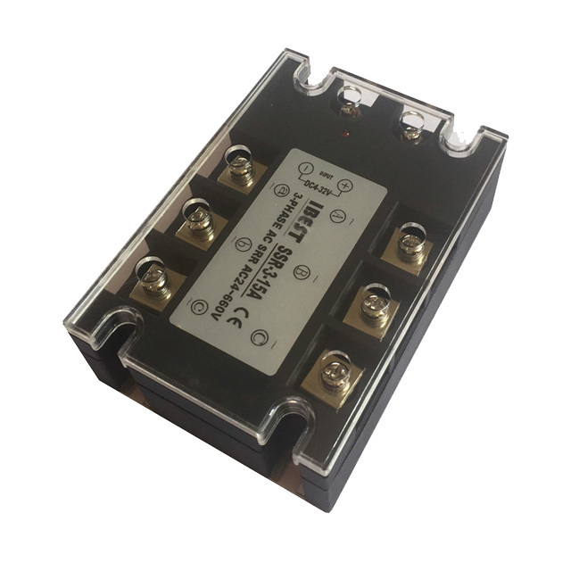 IBEST 15A 3 Three-Phase DC 5V 12V 24V Input Control AC 220V 380V 480V 660V CE Approved SSR Solid State Relay