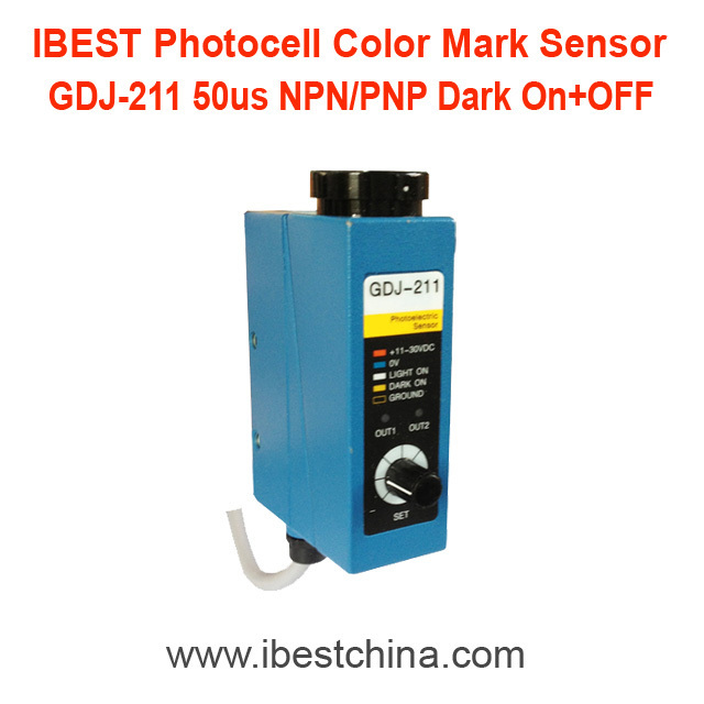 GDJ-511 Color Mark Sensor Switch/Photocell Photoeye Sensor NPN 12V/24V DC (IBEST)