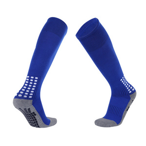 Adult particles glue dispensing non-slip shock absorption soccer socks overknee long boot towel bottom wear-resistant thickened