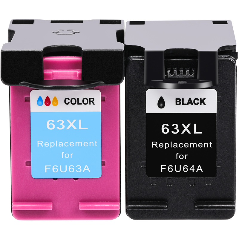 Compatible HP 63 63XL Ink Cartridge Deskjet 2130 2131 3630 3632 3830 4520 F6U61A F6U62A High Quality Printer Inkjet Cartridge