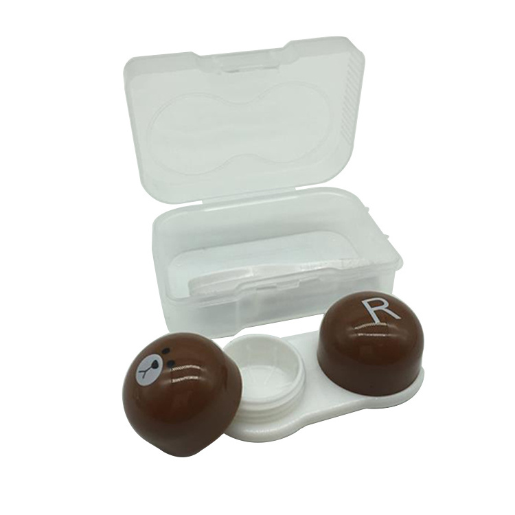 Wholesale Cheap Cartoon Travel Kit Color Eye Case Contact Lens Box