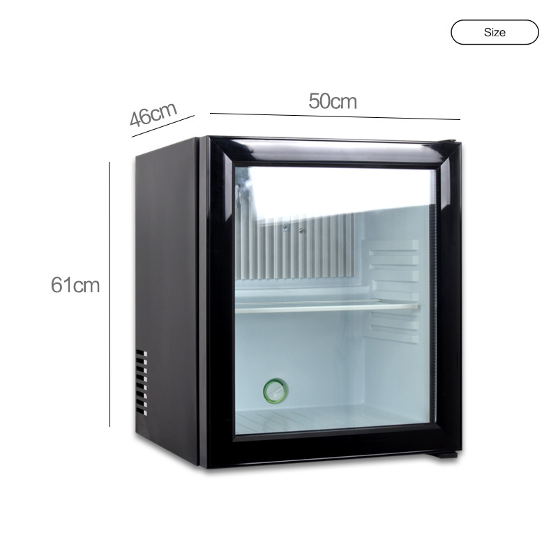 Hot Sale Mini Sized Transparent Lcd Custom Glass Door Fridge