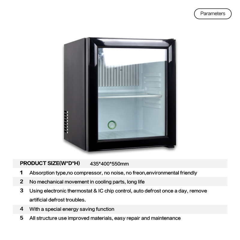 Hot Sale Mini Sized Transparent Lcd Custom Glass Door Fridge