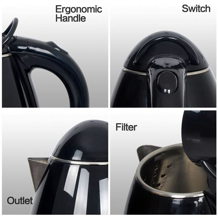 European Standard Hotel Cordless Stainless Steel Gold Electric Kettle