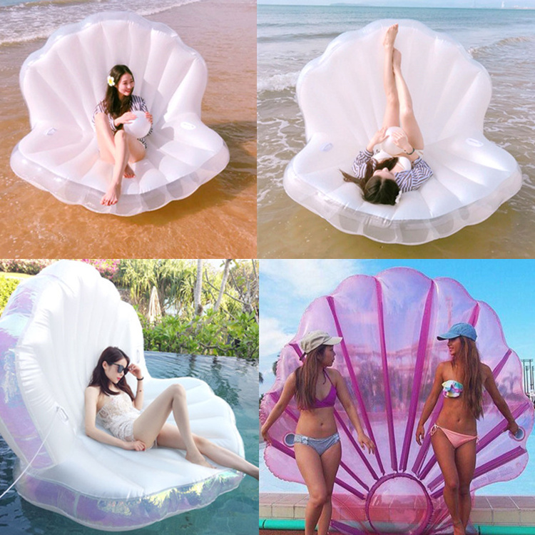 OEM ODM PVC inflatable ride-ons Water pool Float Inflatable sea shell  pool float