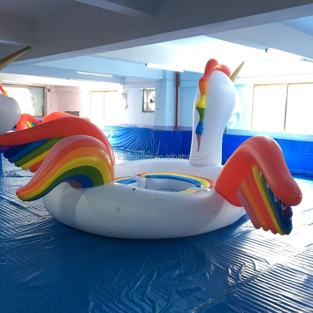 6 person Inflatable Unicorn Pool Toy Water Raft Lounge/ Unicorn Inflatable Floating Island in STOCK