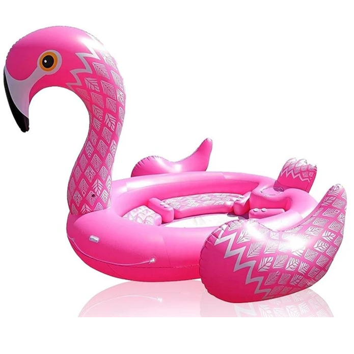 hot sale adult toy 6 person pool float extra large inflatable flamingo pool float island