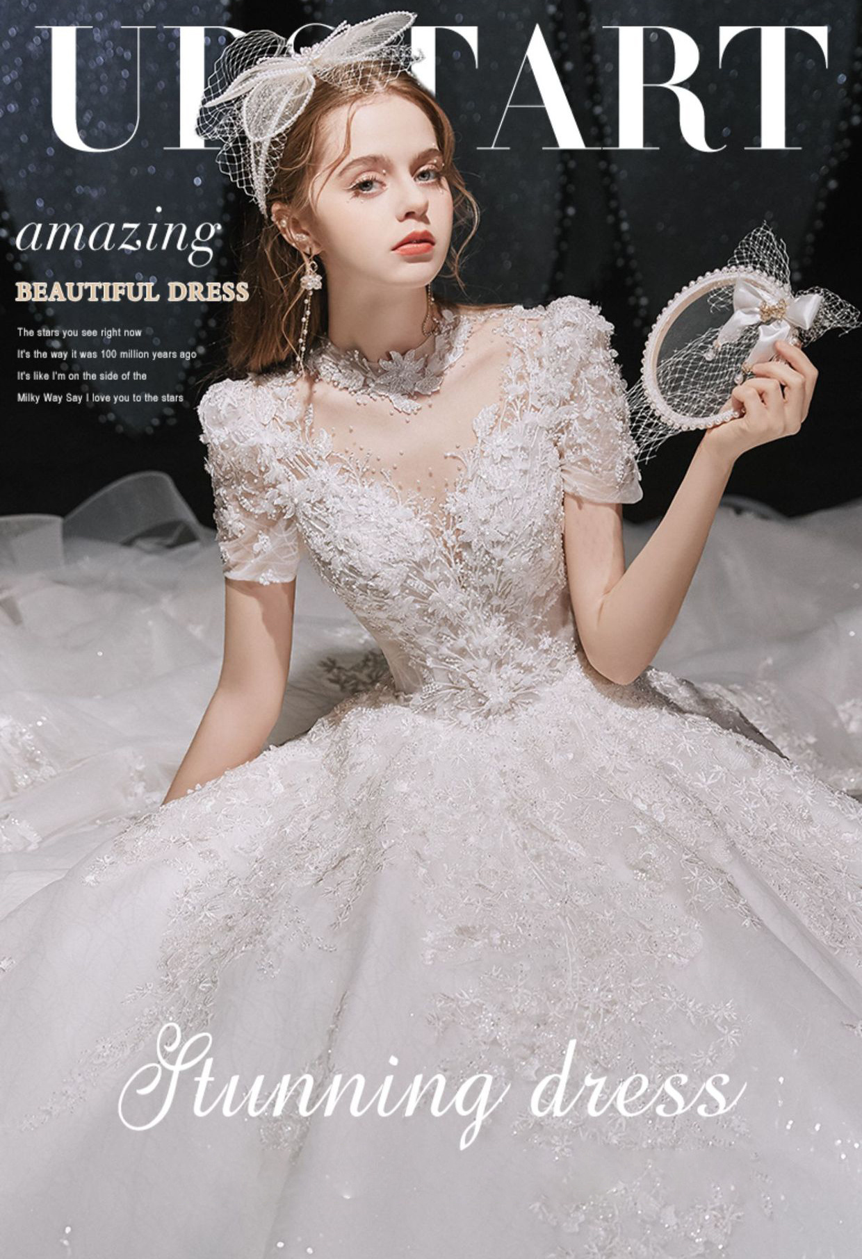 2024 main wedding dress court style luxury big tail long train ivory romantic lace tulle elegant bridal gown for bride