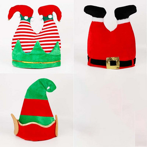 Christmas decorations creative red pantleg hat adult santa elf party christmas hats for adults