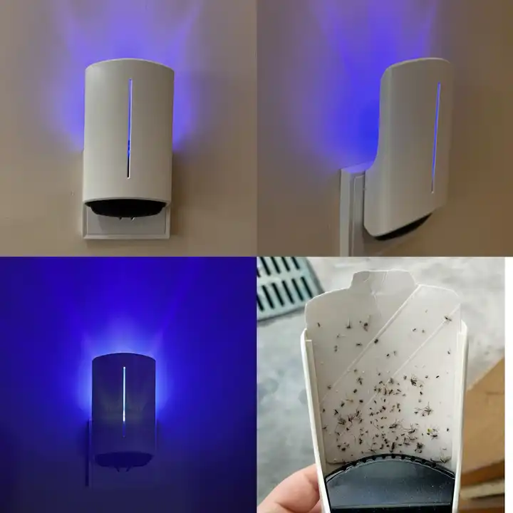 Indoor electric fly insect traps wall plug in mosquito fruit fly killer and traps sticky insect light traps for flies