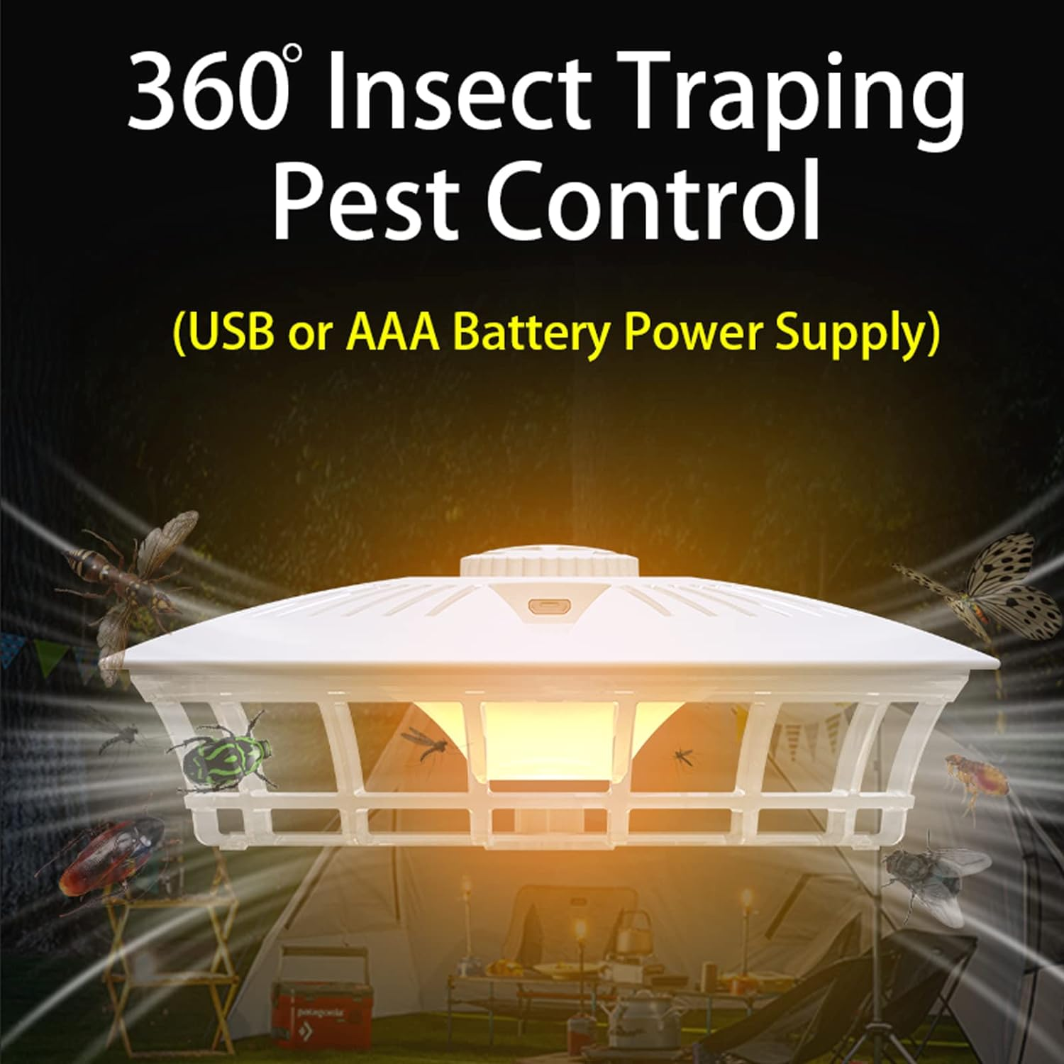 Complete Flea Fighting Tool for Flea Infestation Inside Your Home Purple LED Light Flea Trap