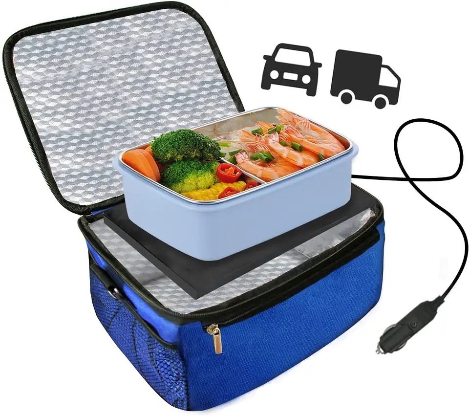 Simply plug portable travel food warmers set doordash Catering Cooler Bags Keep Food Warm Catering electric car  food warmer