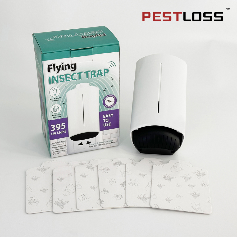 Indoor electric fly insect traps wall plug in mosquito fruit fly killer and traps sticky insect light traps for flies