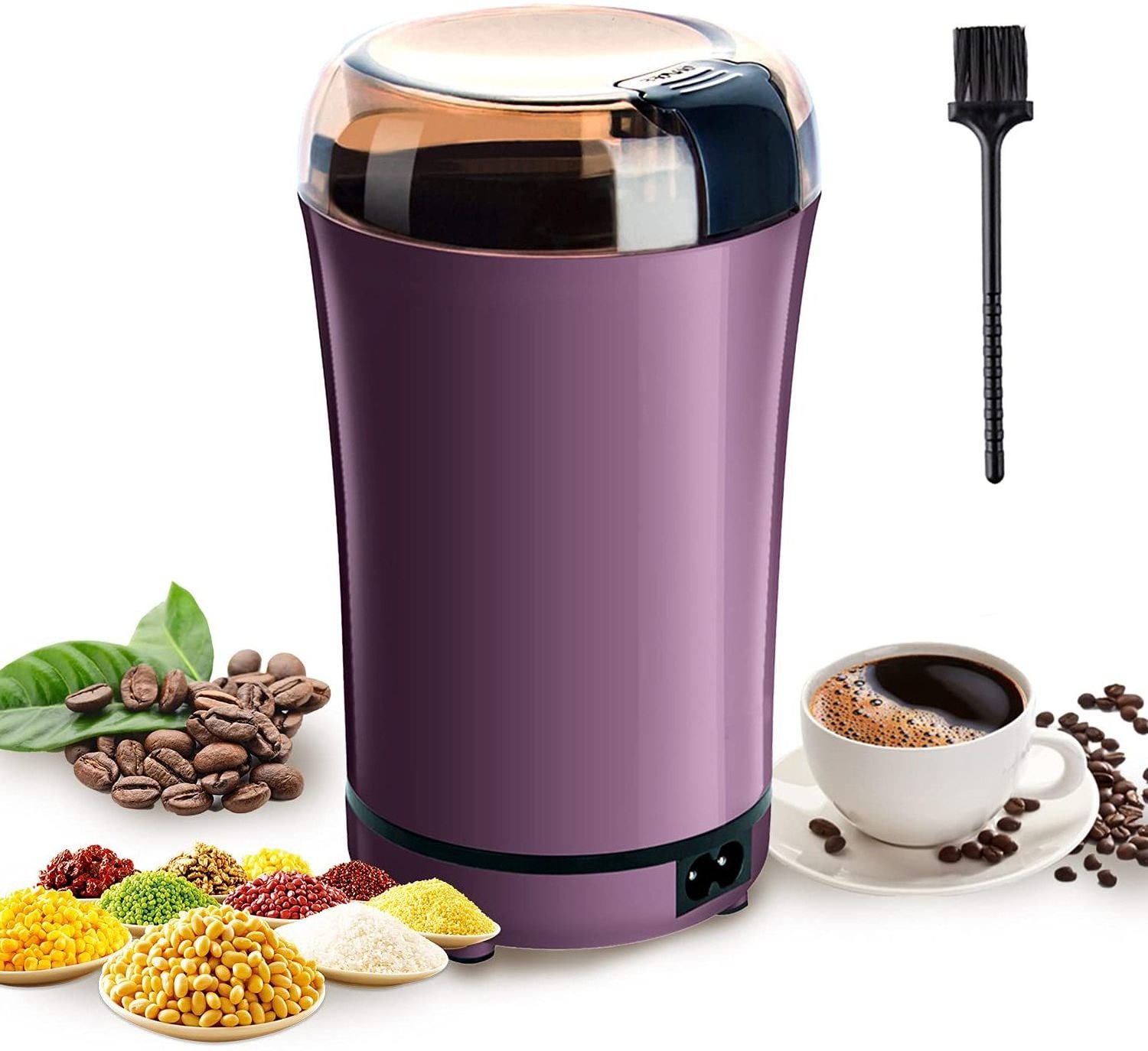 Professional 304 stainless steel Burr blade Coffee Grinder titanium 110V/150W electric blender spice auto  burrs coffee grinder