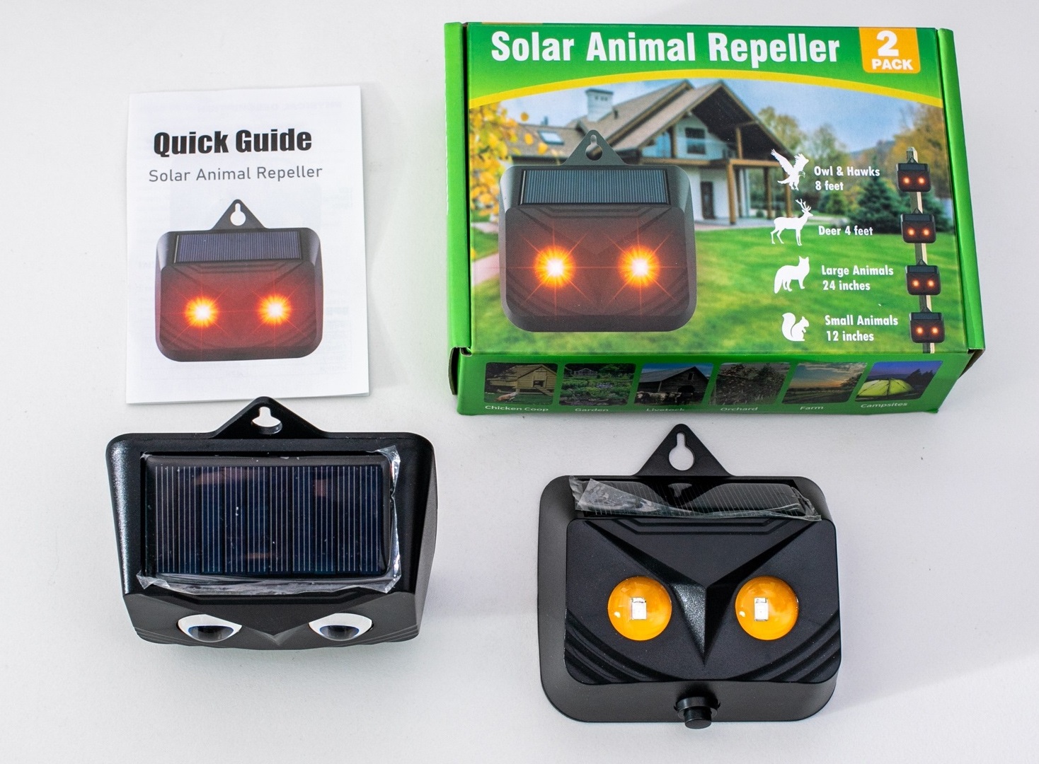 Outdoor Night Guard Devices Unique Design Humane and Safe solar animal repeller Control Light Animal Predator Repellent