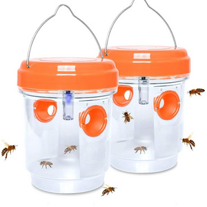 Outdoor solar wasp flies trap killer with light hanging bees insects,reusable wasp fly insect traps