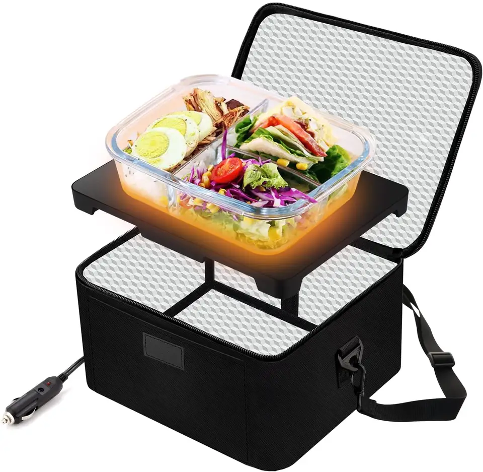 Simply plug portable travel food warmers set doordash Catering Cooler Bags Keep Food Warm Catering electric car  food warmer