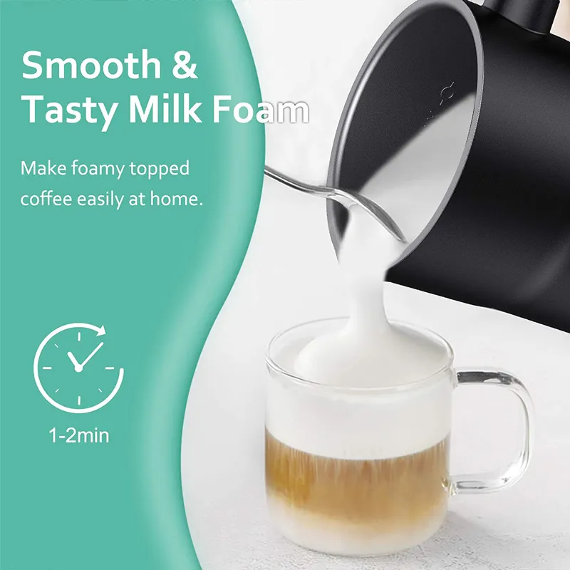 Extra-large 17oz Electric Milk Steamer Coffee Frother Cold Hot Milk Warmer One Touch Milk Foam Maker