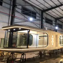 Luxury Modern Outdoor Portable Mobile Glamping Resort Hotel Tiny Space Capsule  House