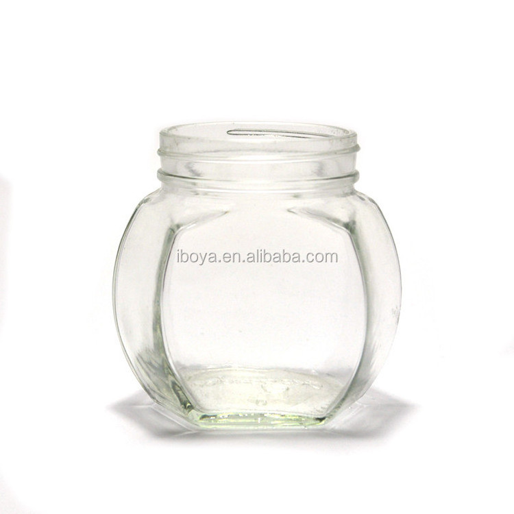 Cheap Price Sealed Hexagonal Jam Pumpkin Shape Glass Jar