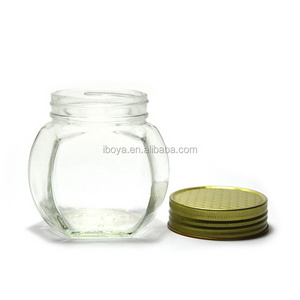 Cheap Price Sealed Hexagonal Jam Pumpkin Shape Glass Jar