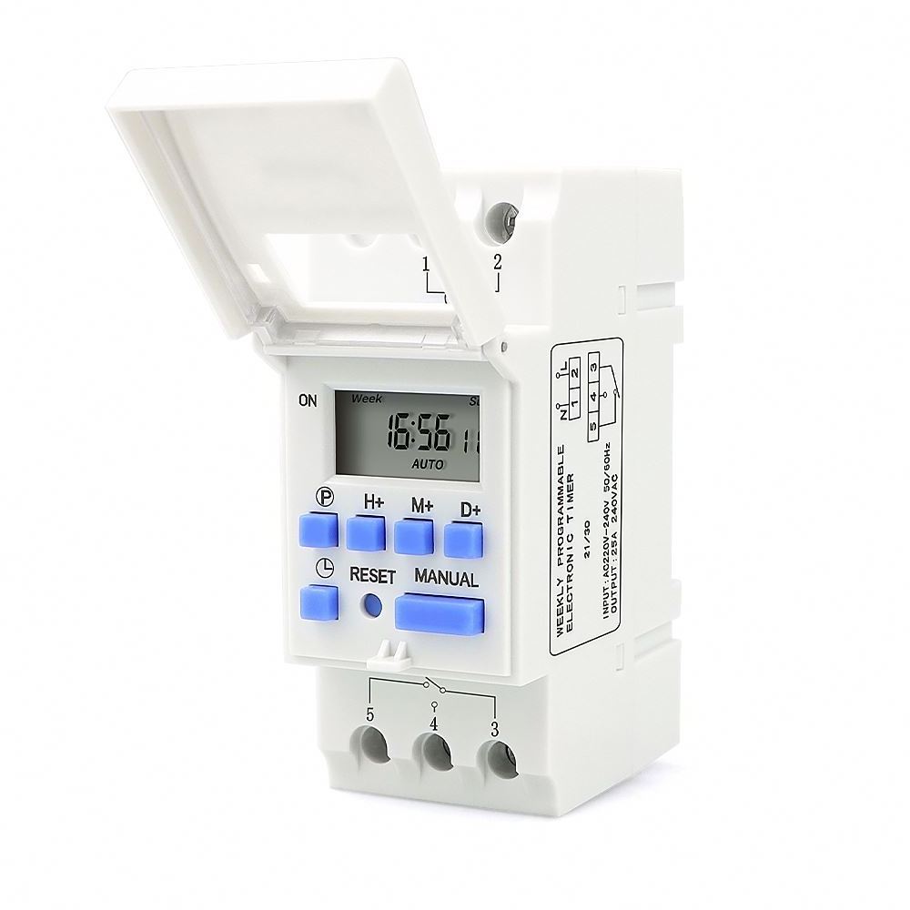 THC15A weekly or daily digital programmable timer switch 220V 25A current microcomputer time control switch