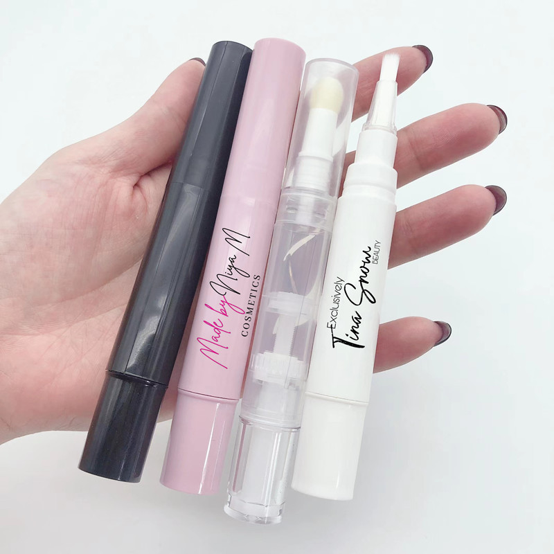 Container 5ml makeup tube lip gloss Cuticle oil Nail polish Twist pen with custom personal marker brush