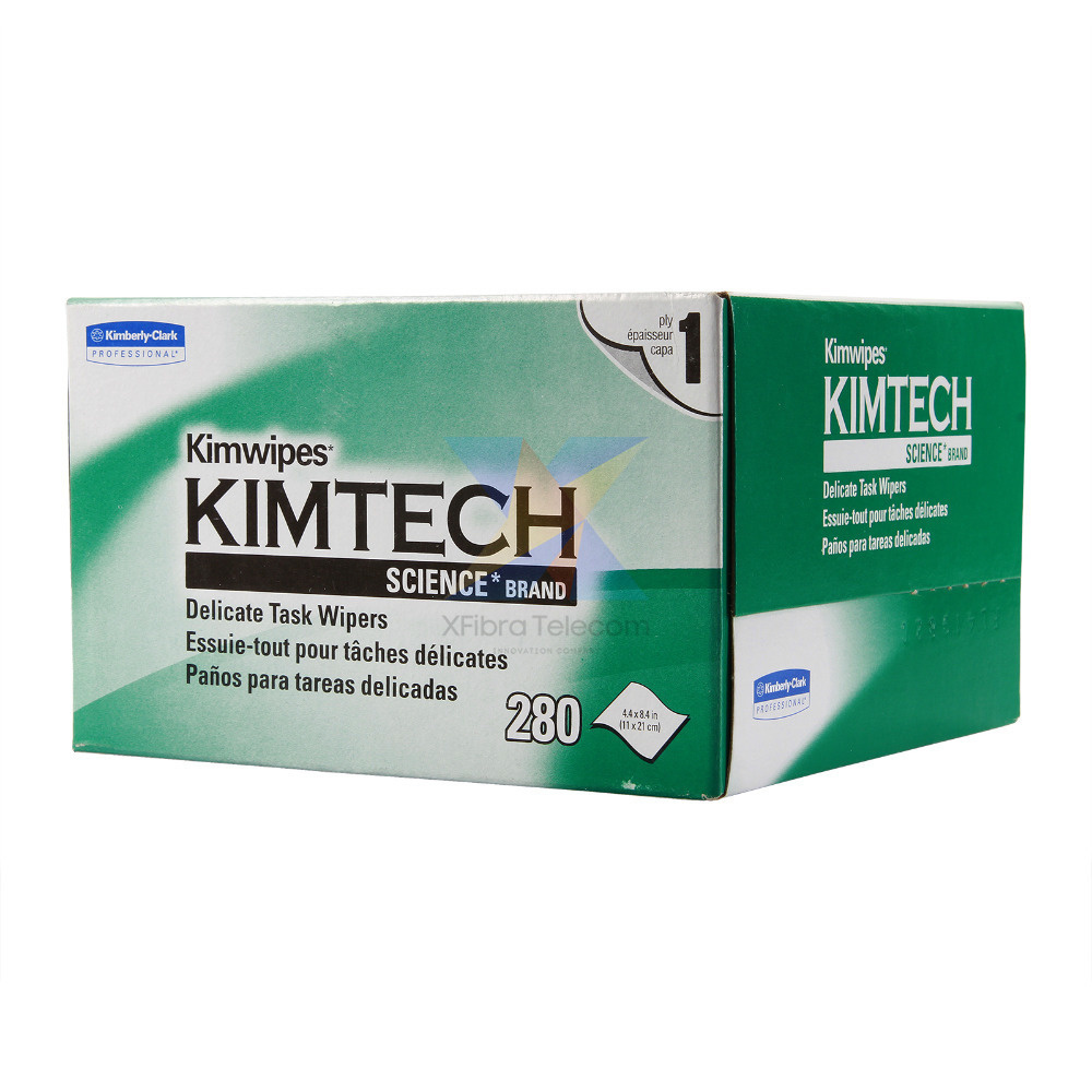 Kimtech 280 PCS Dust-Free Paper Fiber Cleaning Wiping Paper Best Price for FTTH and Network Use Optical Fiber Tool