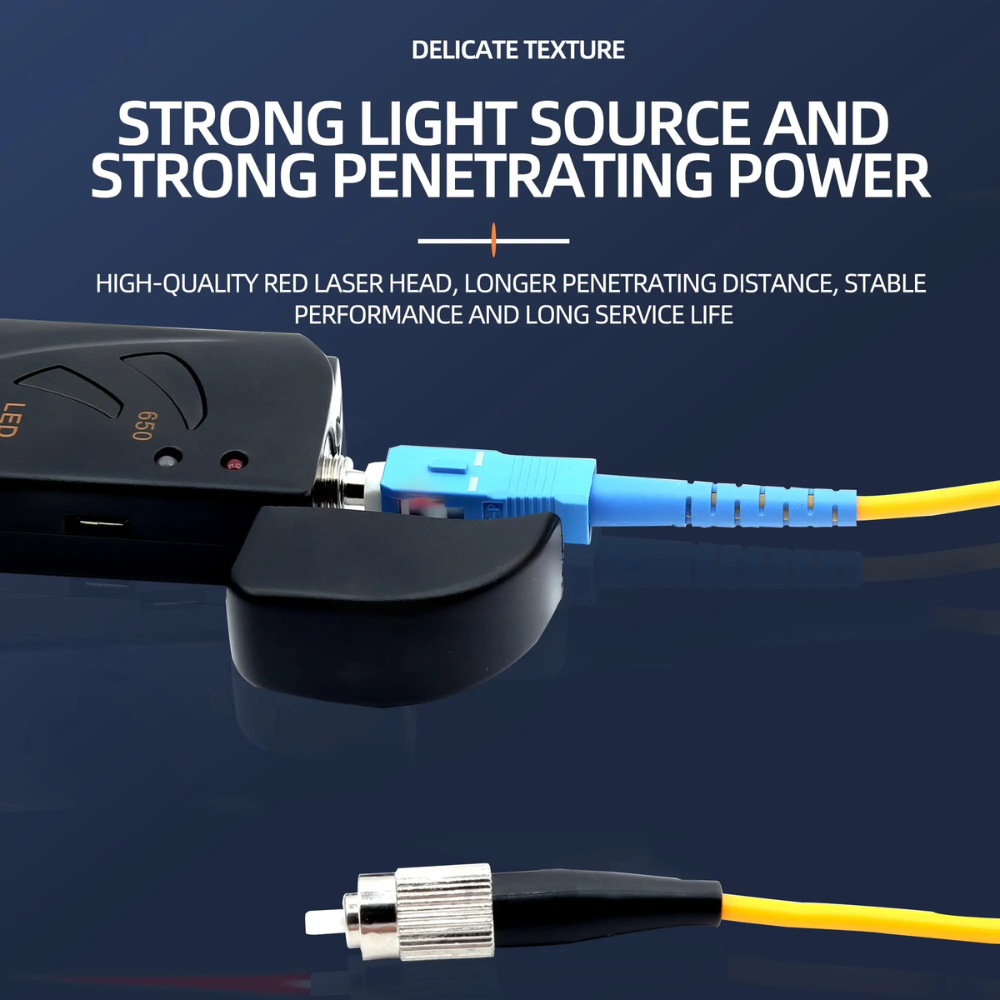 5/10Km Powerful Red Light Pointer With LED Lighting Mini Optical Fiber Tester Fault Locator Pointer Pen Fiber Optical