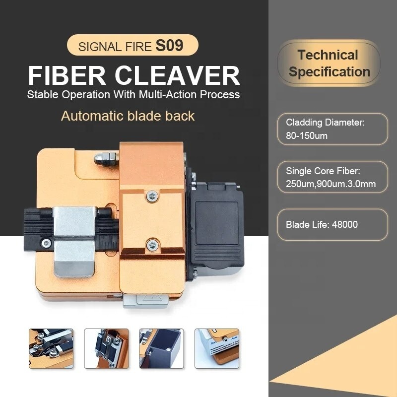 Signal Fire AI-9 AI-8C Fiber Optic Cleaver Optical Fusion Splicer Cutting Knife Fiber Cutter Ftth Optic Fiber Cutter