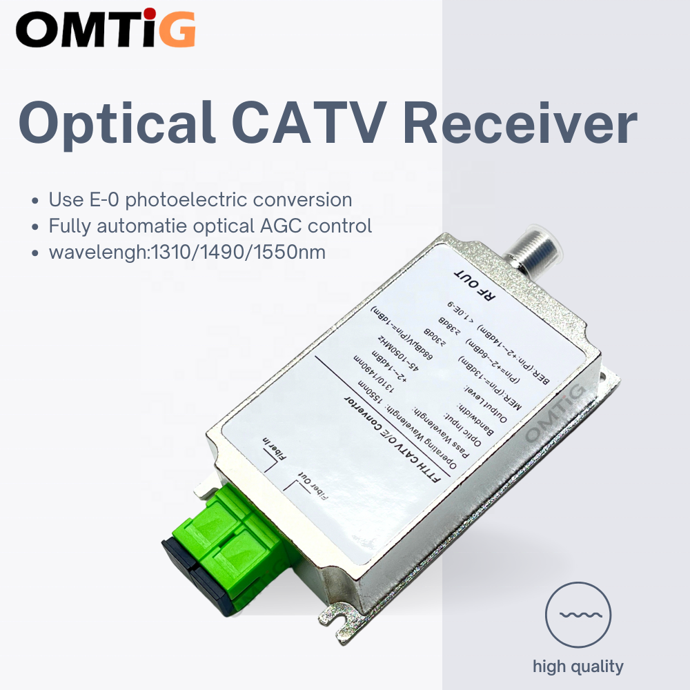 Optical CATV Receiver 2SC/APC-1RF Wavelengh1310/1490/1550nm with 2 Output Port WDM for PON FTTH CATV Bandwidth 47-1008MHz