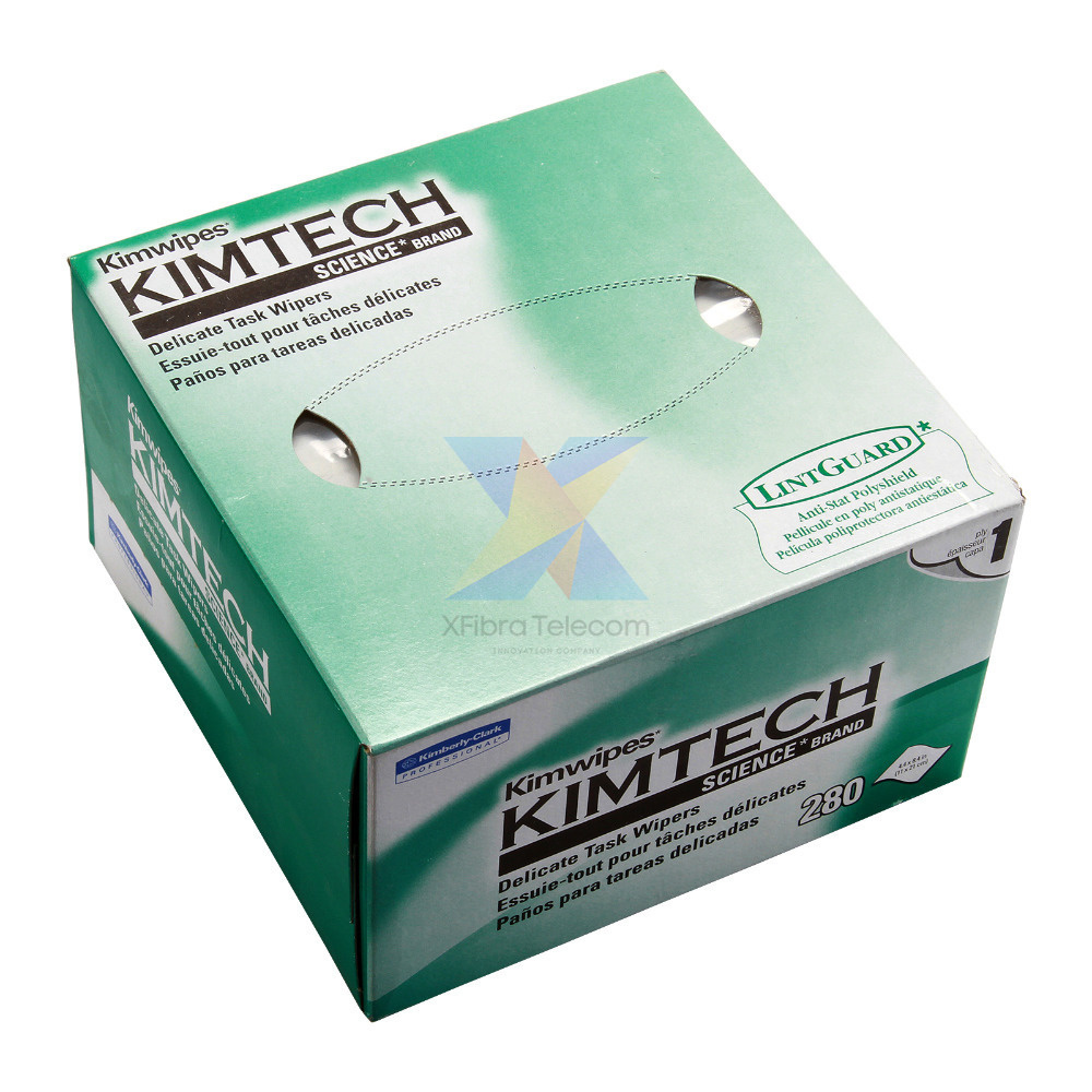 Kimtech 280 PCS Dust-Free Paper Fiber Cleaning Wiping Paper Best Price for FTTH and Network Use Optical Fiber Tool