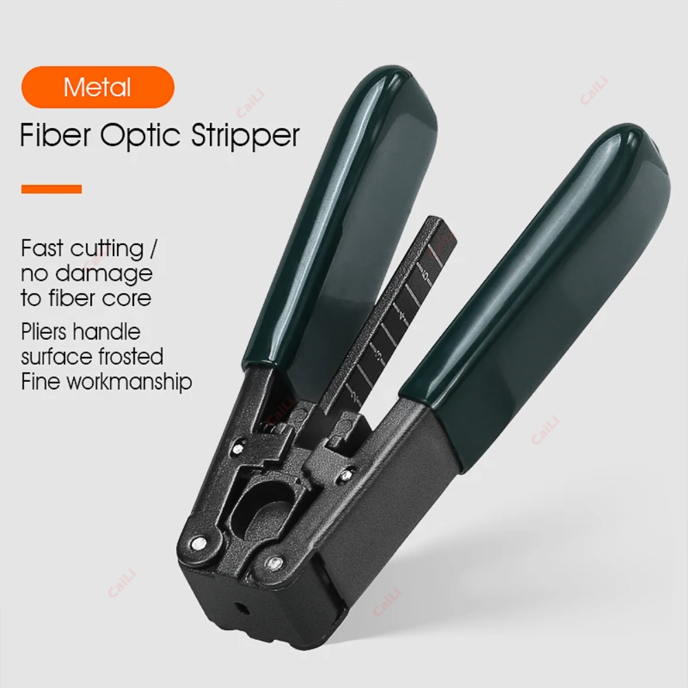 3 packs Fiber Optic Tool Kit CFS-3 Double/Three-Port Fiber Optical Stripper and Aramid Scissors and 3mm * 2mm Wire Stripper