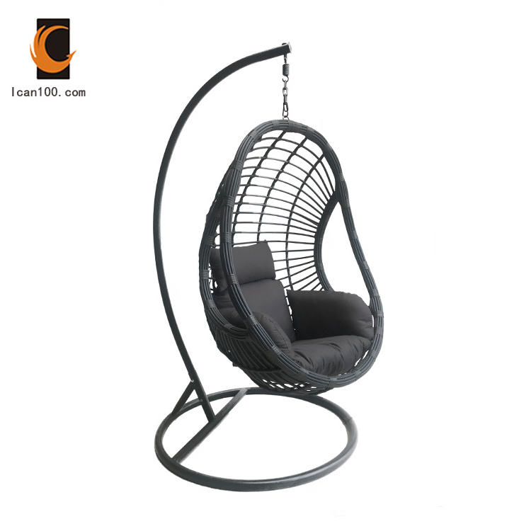 Fashionable New Hanging Outdoor Cane Hang Hammock Swing Egg Chair Garden Swing Chair Outdoor Furniture