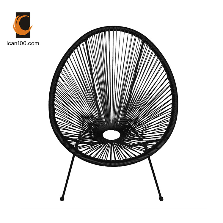 All Weather Papasan Chair Indoor Outdoor Oval  Acapulco Chair Weave Lounge Patio Garden Chair