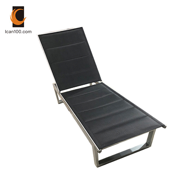 High Temperature Resistance Leisure Luxurious Folding Beach Sun Beds Loungers For Pool Side Bench Lounge Chair