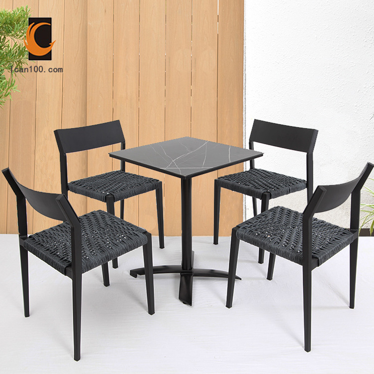 High Quality Black Wicker Rattan Garden Sets Patio Outdoor Restaurant Furniture Sets