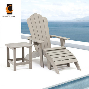 Eco-friendly Materialv New Arrival Wooden Garden Outdoor Balcony Tall Adirondack Chair Set