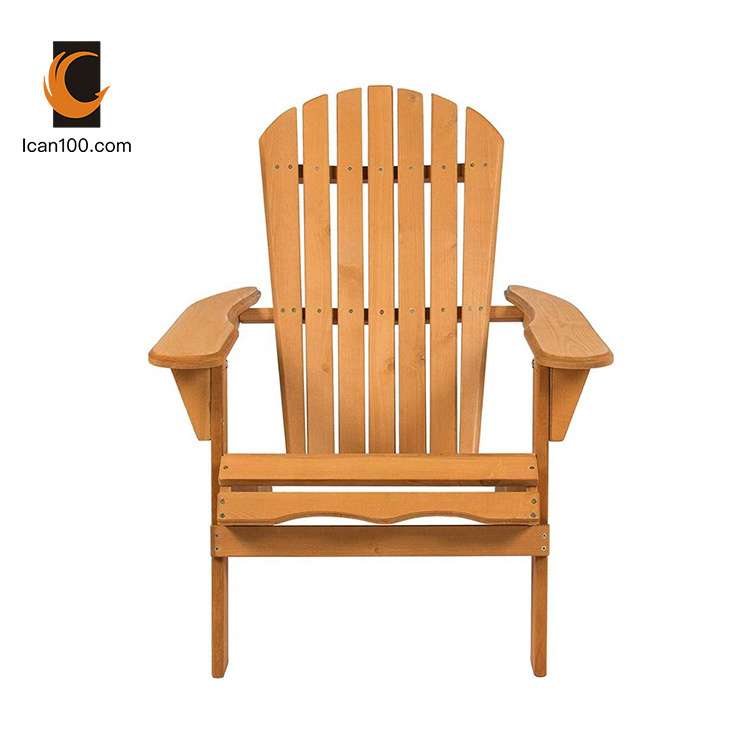 Hot Selling Garden Patio Outdoor Morden Folding Wood Adirondack Chair Garden Leisure Chair With Wooden Stand Wood Beach Chair