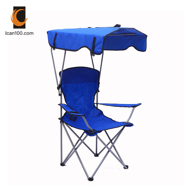 Cheap Outdoor Foldable Backpack Portable Canopy Camp Chairs Folding Camping Umbrella Popular Beach Chair With Canopy