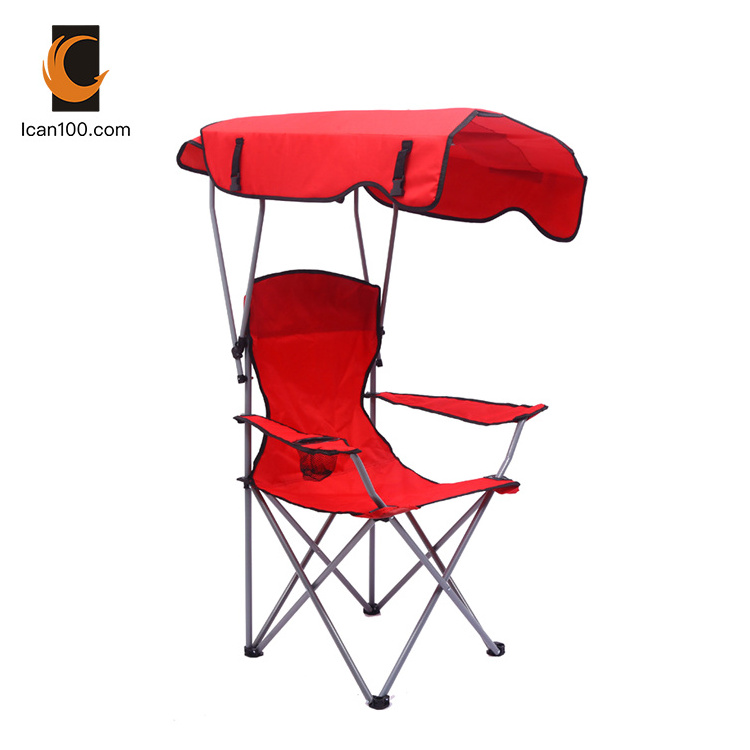 Cheap Outdoor Foldable Backpack Portable Canopy Camp Chairs Folding Camping Umbrella Popular Beach Chair With Canopy