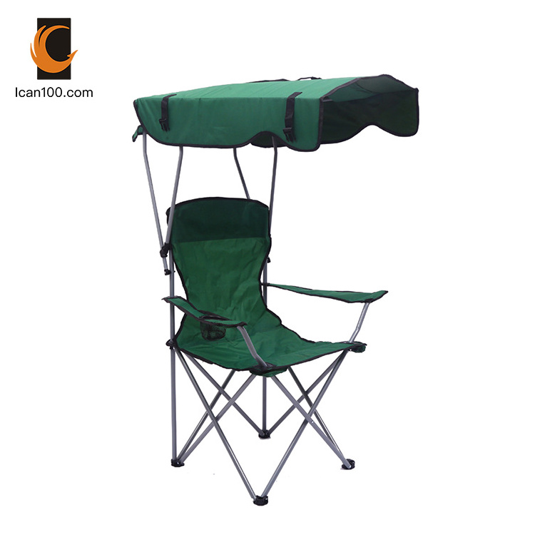 Cheap Outdoor Foldable Backpack Portable Canopy Camp Chairs Folding Camping Umbrella Popular Beach Chair With Canopy