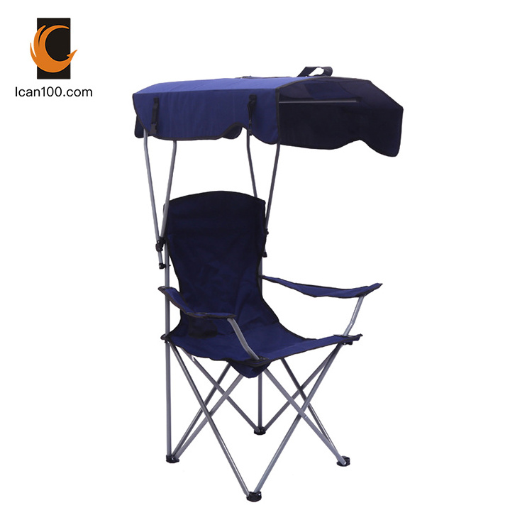 Cheap Outdoor Foldable Backpack Portable Canopy Camp Chairs Folding Camping Umbrella Popular Beach Chair With Canopy