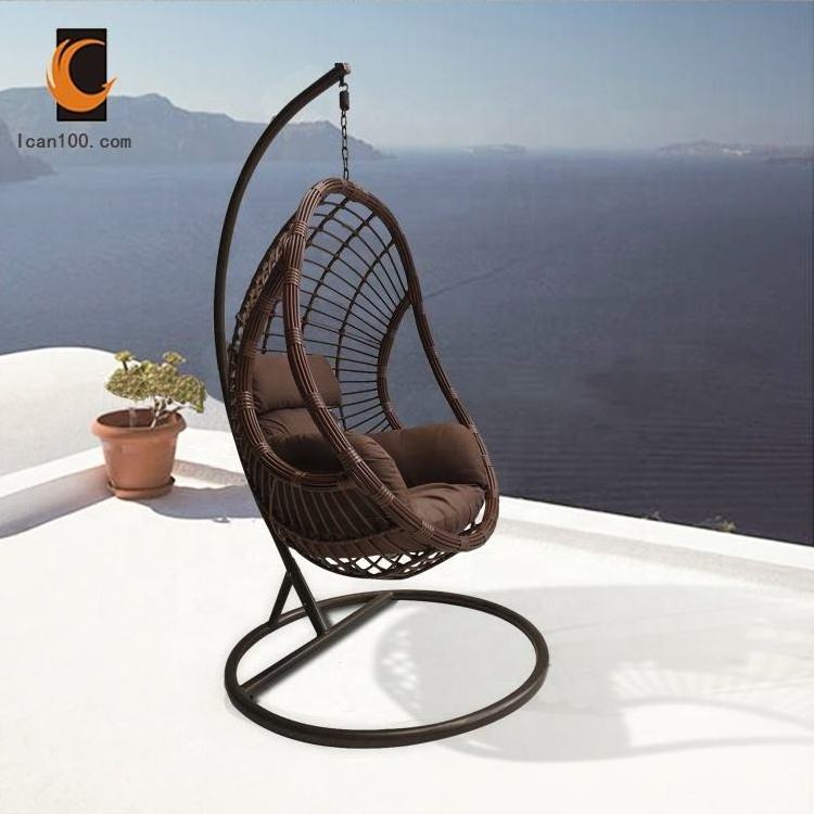 Outdoor Hammock Rattan Outdoor Furniture Bamboo Hanging Chair Egg Swing Chair With Stand