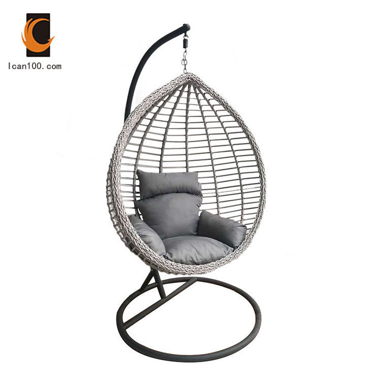 Outdoor Hammock Rattan Outdoor Furniture Bamboo Hanging Chair Egg Swing Chair With Stand