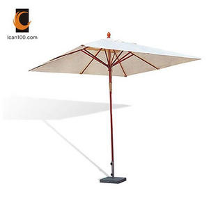 Commercial Outdoor Furniture Big White Umbrella Beach Sun Parasol Stand